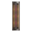 Hubbardton Forge 2007 Oil Rubbed Bronze Red Glass (RR) Gallery Sconce