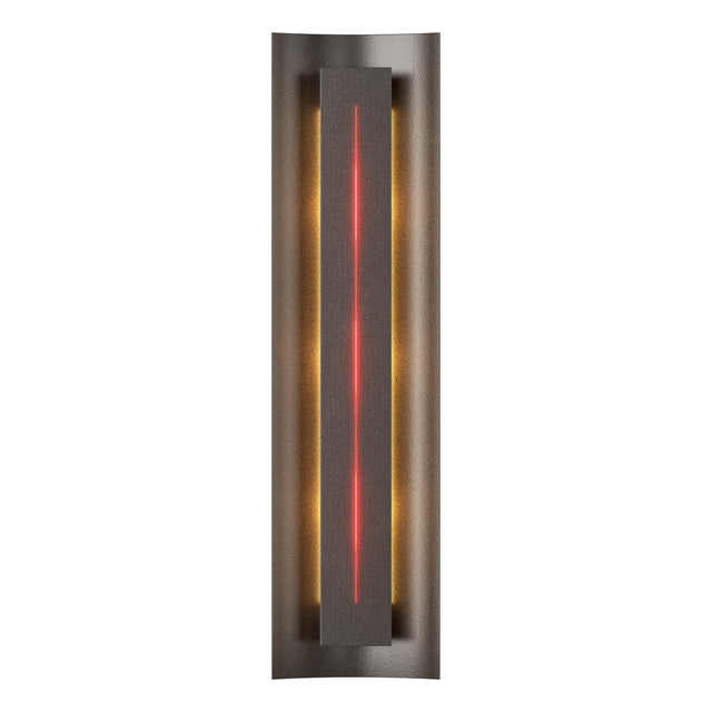 Hubbardton Forge 2007 Oil Rubbed Bronze Red Glass (RR) Gallery Sconce