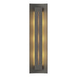 Hubbardton Forge 2007 Natural Iron Ivory Art Glass (CC) Gallery Sconce