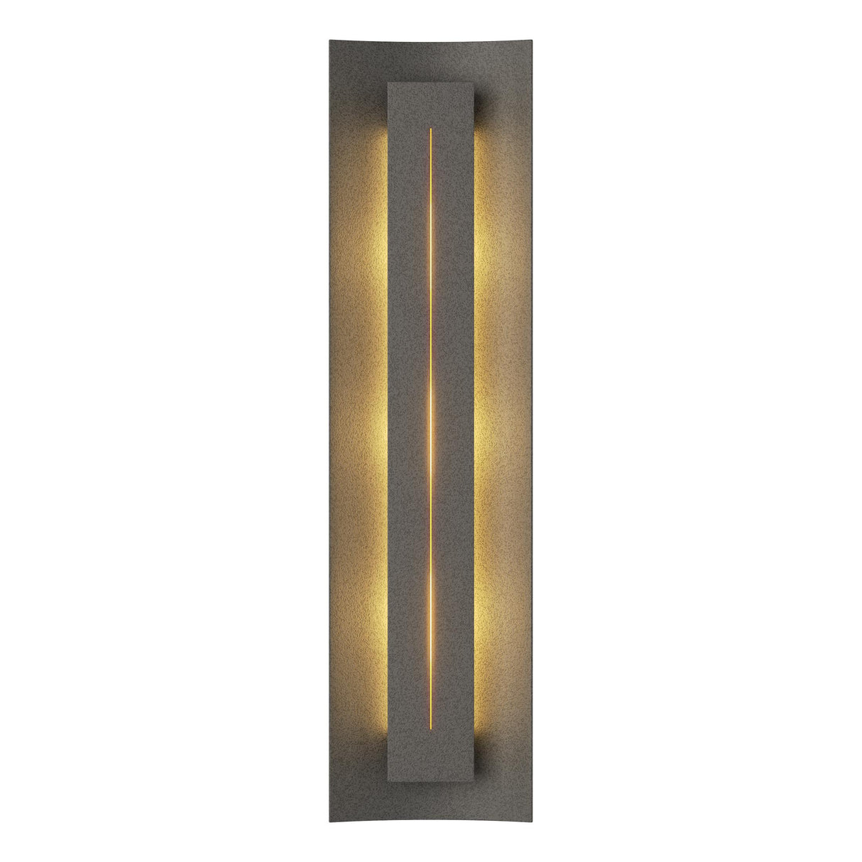 Hubbardton Forge 2007 Natural Iron Ivory Art Glass (CC) Gallery Sconce