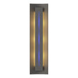 Hubbardton Forge 2007 Natural Iron Blue Glass (EE) Gallery Sconce