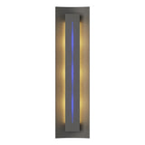 Hubbardton Forge 2007 Natural Iron Blue Glass (EE) Gallery Sconce