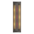 Hubbardton Forge 2007 Natural Iron Red Glass (RR) Gallery Sconce