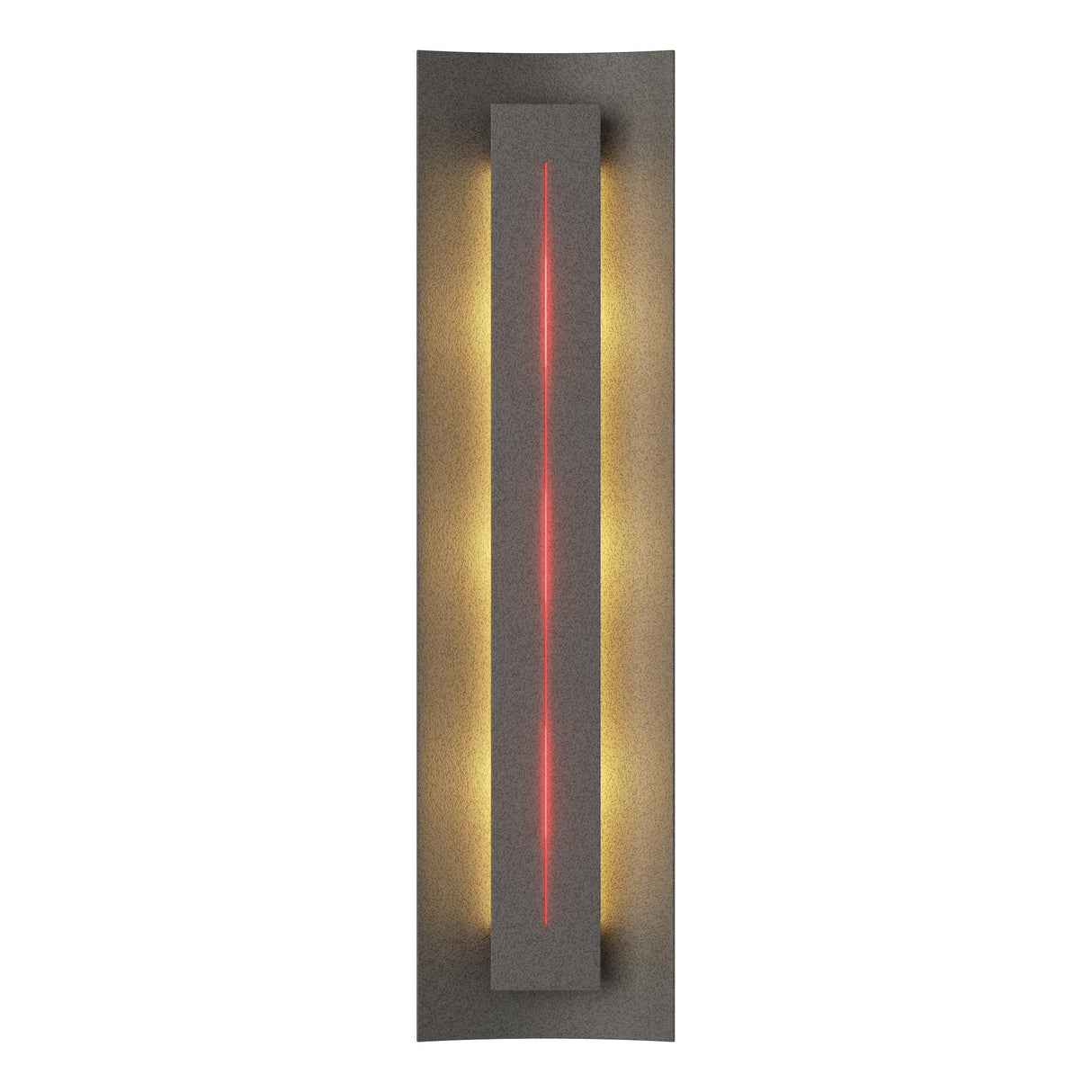 Hubbardton Forge 2007 Natural Iron Red Glass (RR) Gallery Sconce