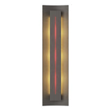 Hubbardton Forge 2007 Natural Iron Red Glass (RR) Gallery Sconce