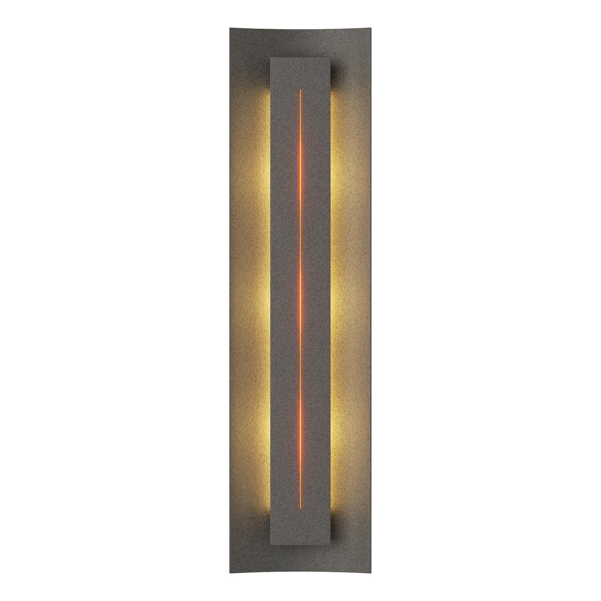 Hubbardton Forge 2007 Natural Iron Amber Glass (FF) Gallery Sconce