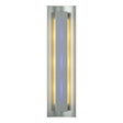 Hubbardton Forge 2007 Vintage Platinum Blue Glass (EE) Gallery Sconce