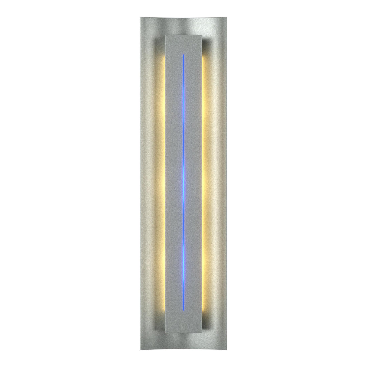 Hubbardton Forge 2007 Vintage Platinum Blue Glass (EE) Gallery Sconce