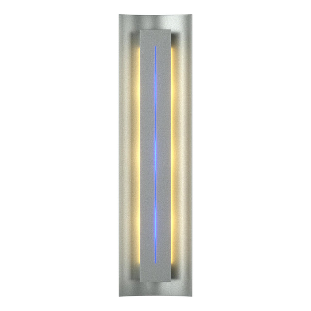 Hubbardton Forge 2007 Vintage Platinum Blue Glass (EE) Gallery Sconce