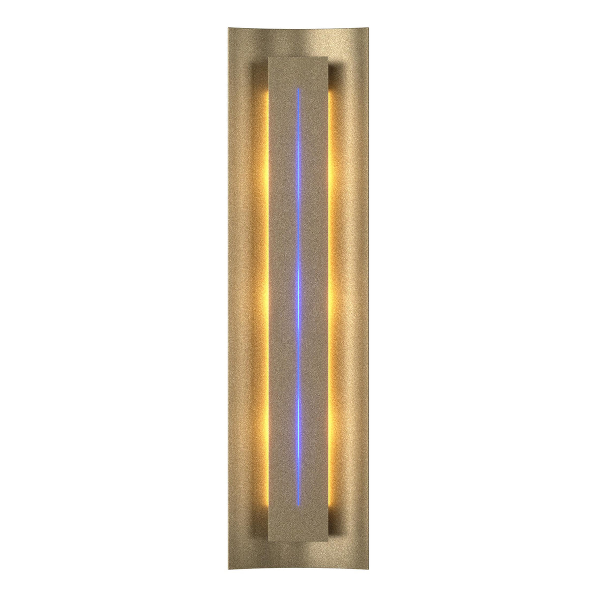Hubbardton Forge 2007 Soft Gold Blue Glass (EE) Gallery Sconce