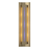 Hubbardton Forge 2007 Soft Gold Blue Glass (EE) Gallery Sconce