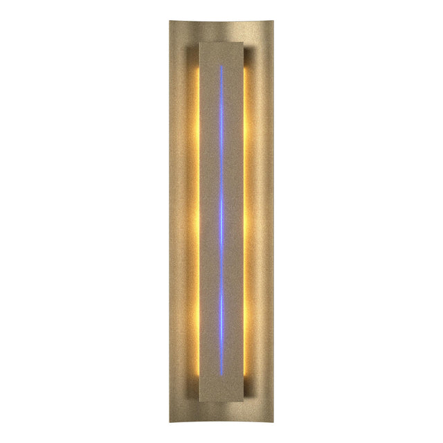 Hubbardton Forge 2007 Soft Gold Blue Glass (EE) Gallery Sconce