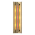 Hubbardton Forge 2007 Soft Gold Red Glass (RR) Gallery Sconce