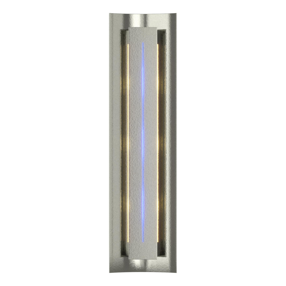 Hubbardton Forge 2007 Sterling Blue Glass (EE) Gallery Sconce