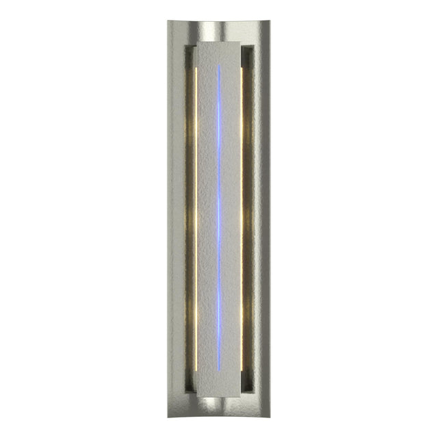 Hubbardton Forge 2007 Sterling Blue Glass (EE) Gallery Sconce