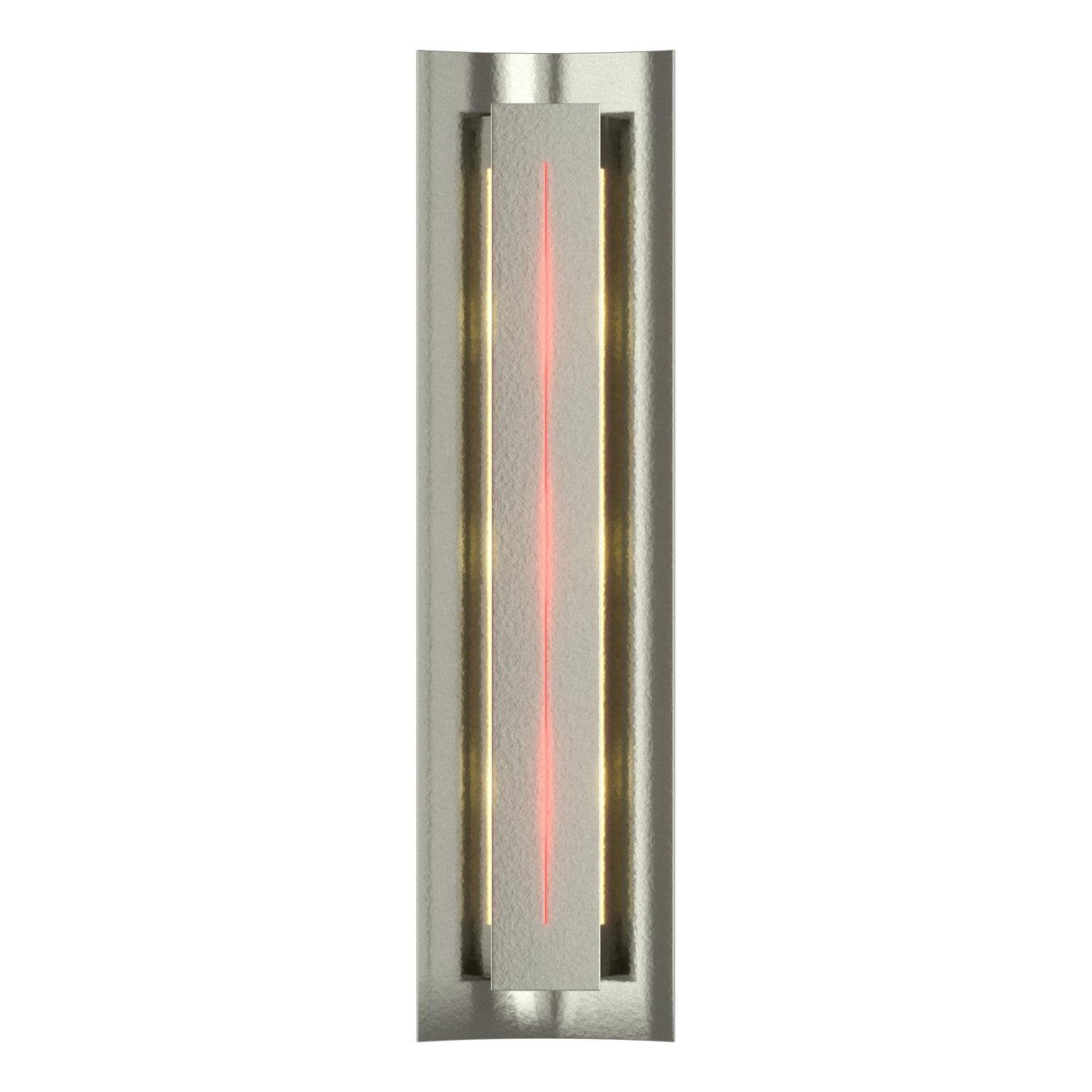 Hubbardton Forge 2007 Sterling Red Glass (RR) Gallery Sconce