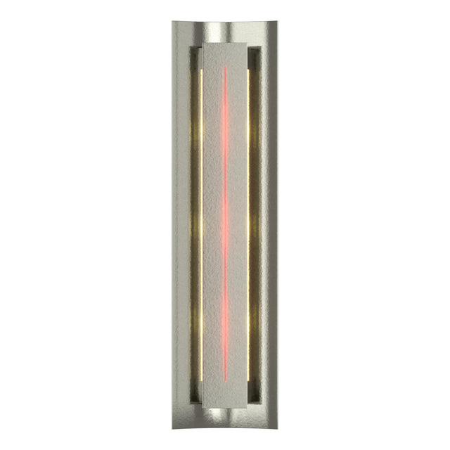 Hubbardton Forge 2007 Sterling Red Glass (RR) Gallery Sconce