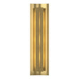 Hubbardton Forge 2007 Modern Brass Ivory Art Glass (CC) Gallery Sconce