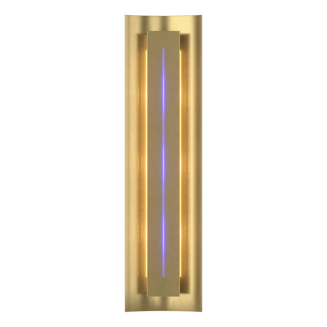 Hubbardton Forge 2007 Modern Brass Blue Glass (EE) Gallery Sconce
