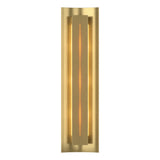 Hubbardton Forge 2007 Modern Brass Amber Glass (FF) Gallery Sconce