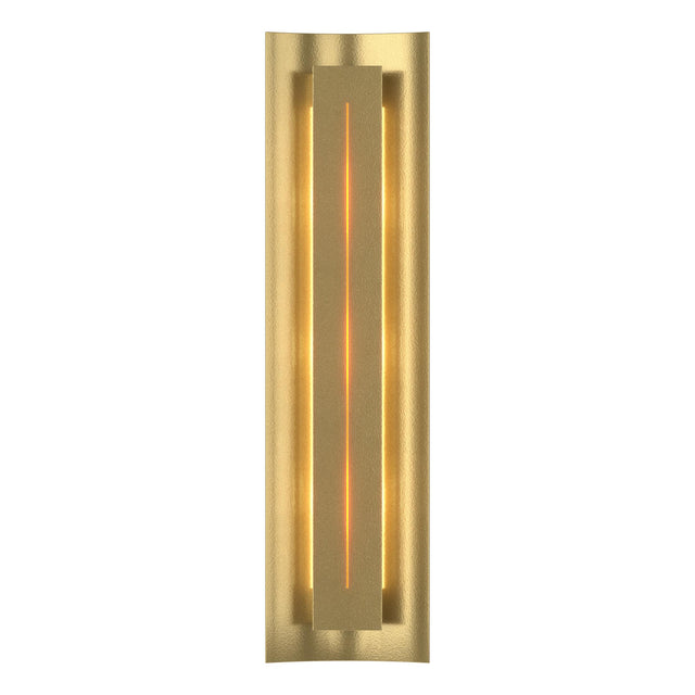 Hubbardton Forge 2007 Modern Brass Amber Glass (FF) Gallery Sconce