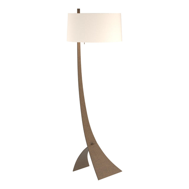 Hubbardton Forge 2005 Bronze Flax Shade (SE) Stasis Floor Lamp