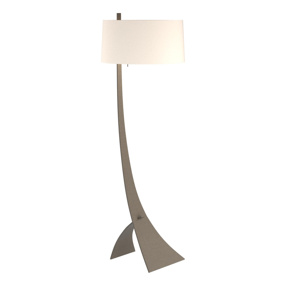 Hubbardton Forge 2005 Dark Smoke Flax Shade (SE) Stasis Floor Lamp