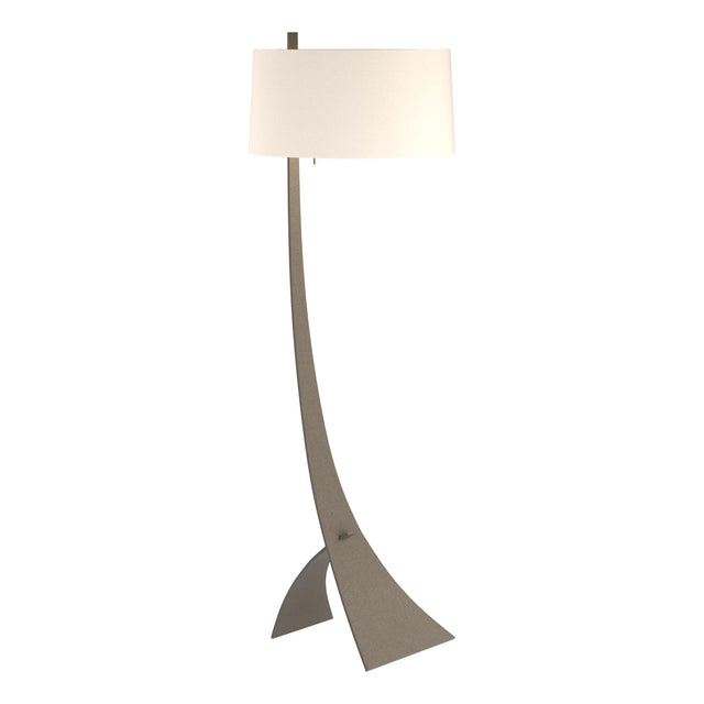 Hubbardton Forge 2005 Dark Smoke Flax Shade (SE) Stasis Floor Lamp