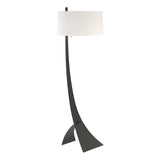 Hubbardton Forge 2005 Black Natural Anna Shade (SF) Stasis Floor Lamp