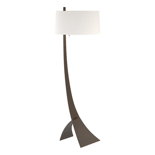 Hubbardton Forge 2005 Oil Rubbed Bronze Natural Anna Shade (SF) Stasis Floor Lamp