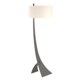 Hubbardton Forge 2005 Natural Iron Flax Shade (SE) Stasis Floor Lamp
