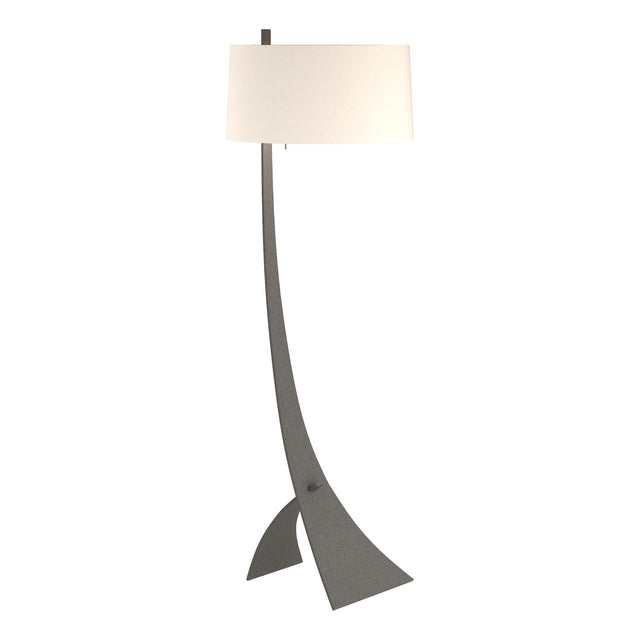 Hubbardton Forge 2005 Natural Iron Flax Shade (SE) Stasis Floor Lamp