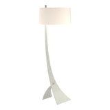 Hubbardton Forge 2005 Vintage Platinum Flax Shade (SE) Stasis Floor Lamp