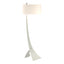 Hubbardton Forge 2005 Vintage Platinum Flax Shade (SE) Stasis Floor Lamp