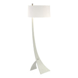 Hubbardton Forge 2005 Vintage Platinum Natural Anna Shade (SF) Stasis Floor Lamp