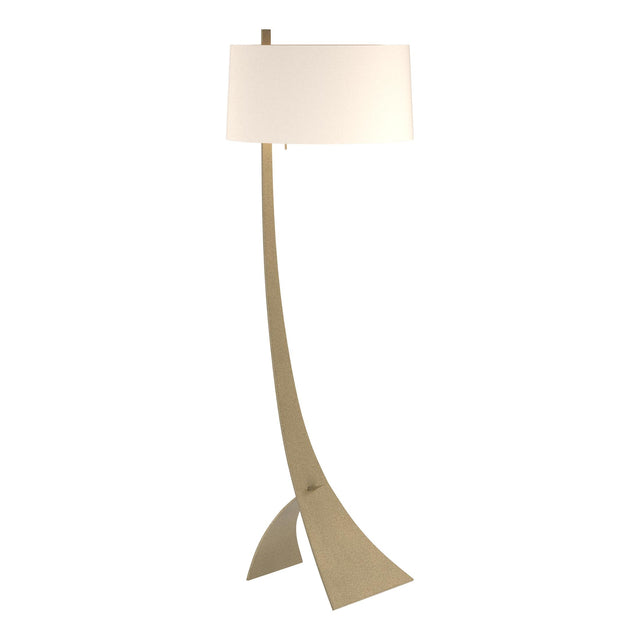 Hubbardton Forge 2005 Soft Gold Flax Shade (SE) Stasis Floor Lamp