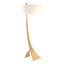 Hubbardton Forge 2005 Modern Brass Flax Shade (SE) Stasis Floor Lamp