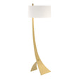 Hubbardton Forge 2005 Modern Brass Natural Anna Shade (SF) Stasis Floor Lamp
