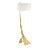 Hubbardton Forge 2005 Modern Brass Natural Anna Shade (SF) Stasis Floor Lamp