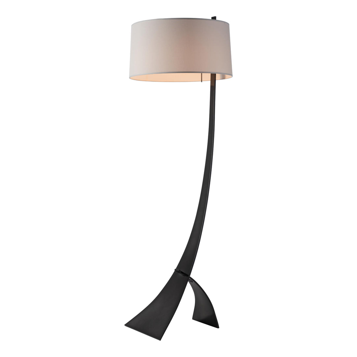 Hubbardton Forge 2005 Ink Natural Anna Shade (SF) Stasis Floor Lamp
