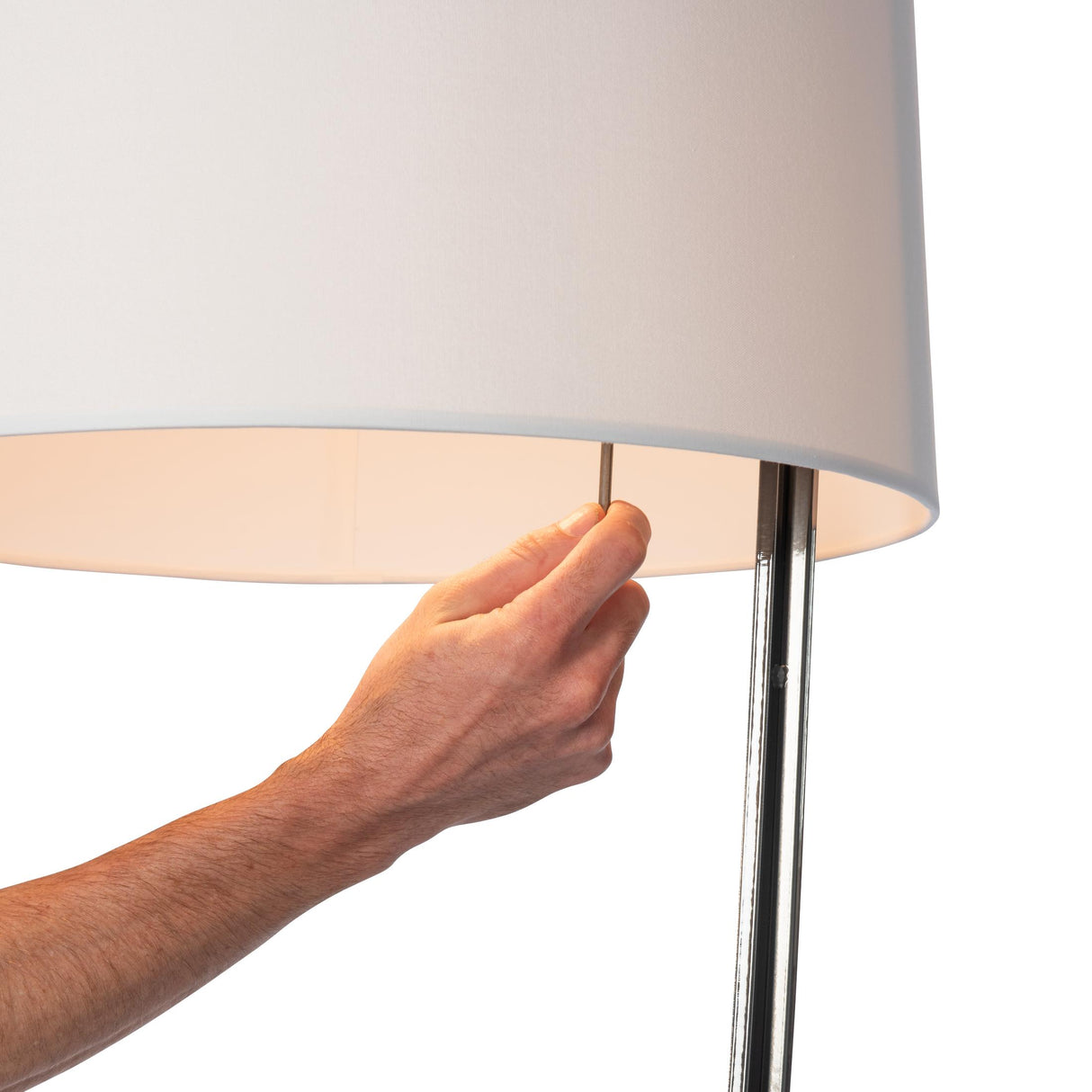 Hubbardton Forge 2005 Ink Natural Anna Shade (SF) Stasis Floor Lamp