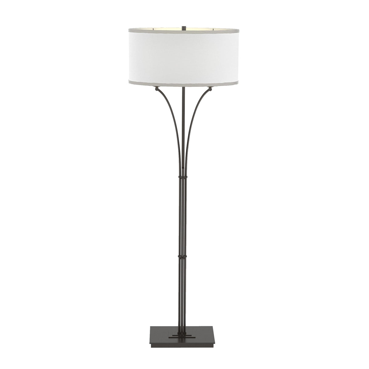 Hubbardton Forge 2009 Oil Rubbed Bronze Natural Anna Shade (SF) Contemporary Formae Floor Lamp