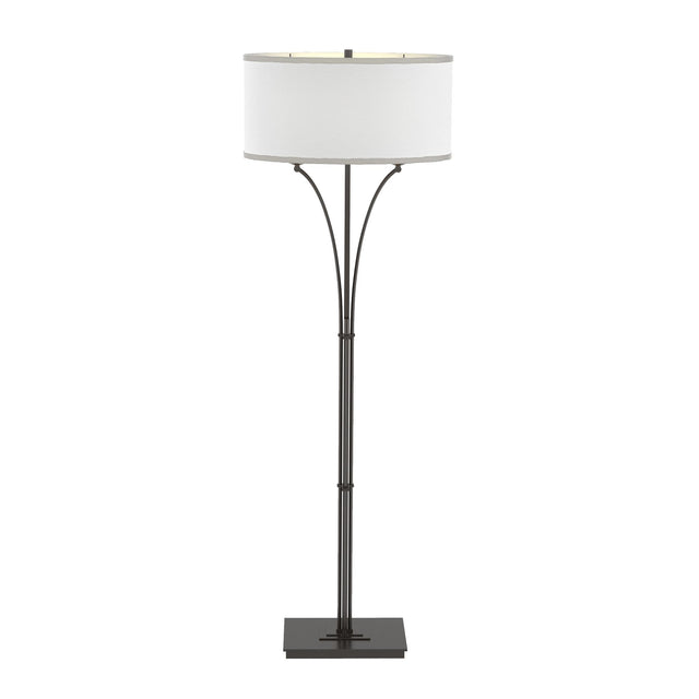 Hubbardton Forge 2009 Oil Rubbed Bronze Natural Anna Shade (SF) Contemporary Formae Floor Lamp