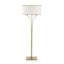 Hubbardton Forge 2009 Modern Brass Flax Shade (SE) Contemporary Formae Floor Lamp