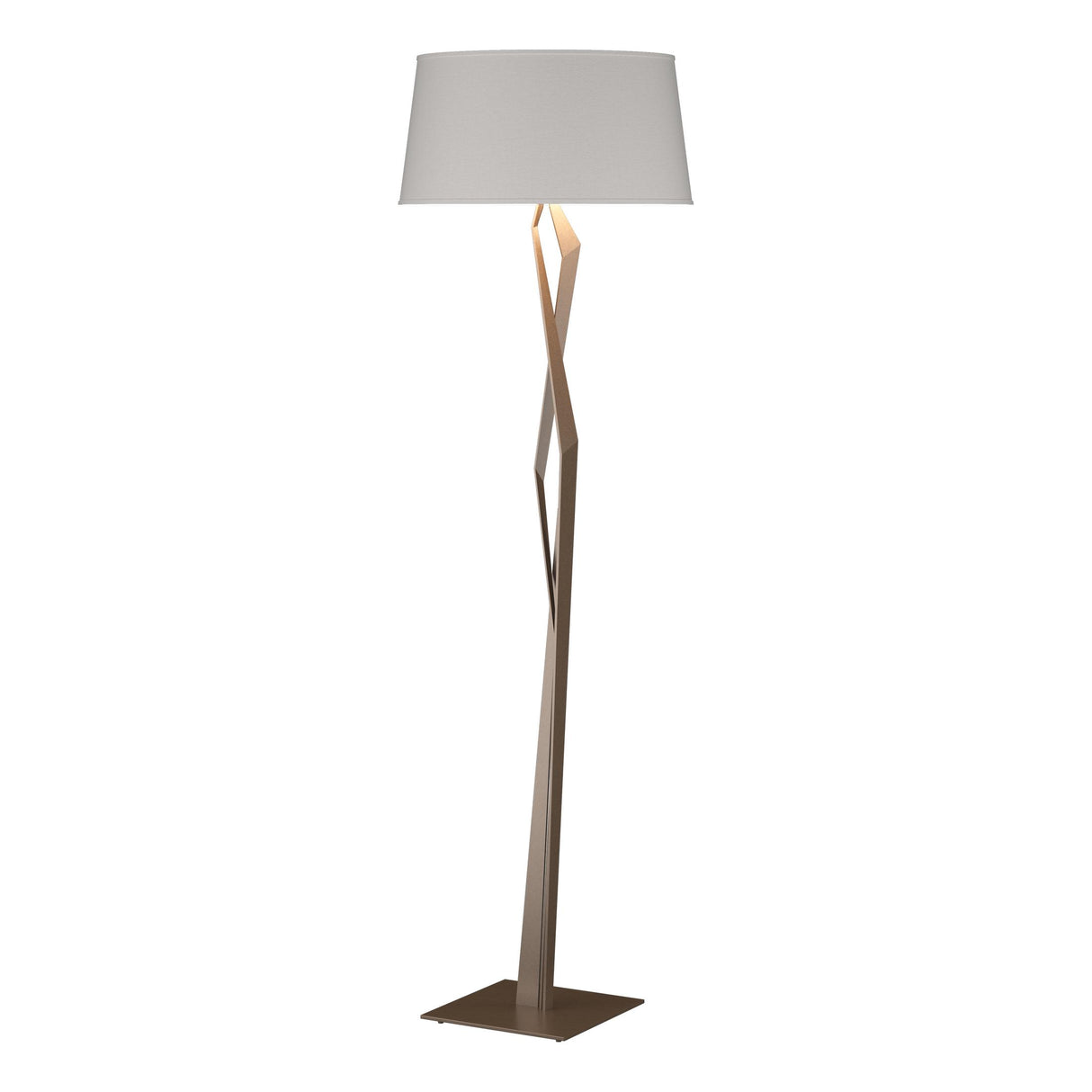 Hubbardton Forge 2012 Bronze Flax Shade (SE) Facet Floor Lamp