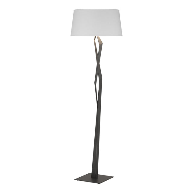 Hubbardton Forge 2012 Black Natural Anna Shade (SF) Facet Floor Lamp