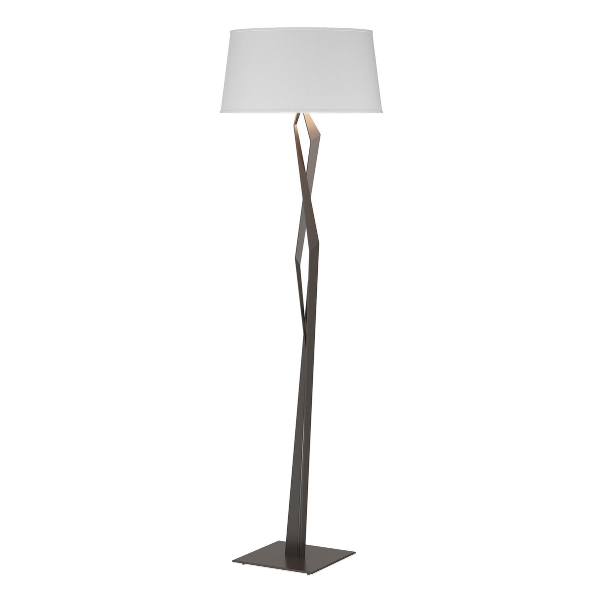 Hubbardton Forge 2012 Oil Rubbed Bronze Natural Anna Shade (SF) Facet Floor Lamp
