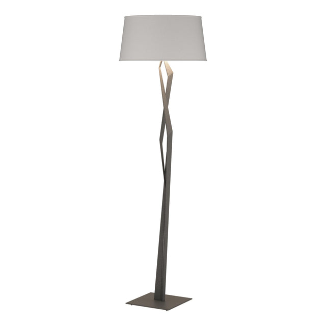 Hubbardton Forge 2012 Natural Iron Flax Shade (SE) Facet Floor Lamp