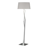 Hubbardton Forge 2012 Vintage Platinum Flax Shade (SE) Facet Floor Lamp