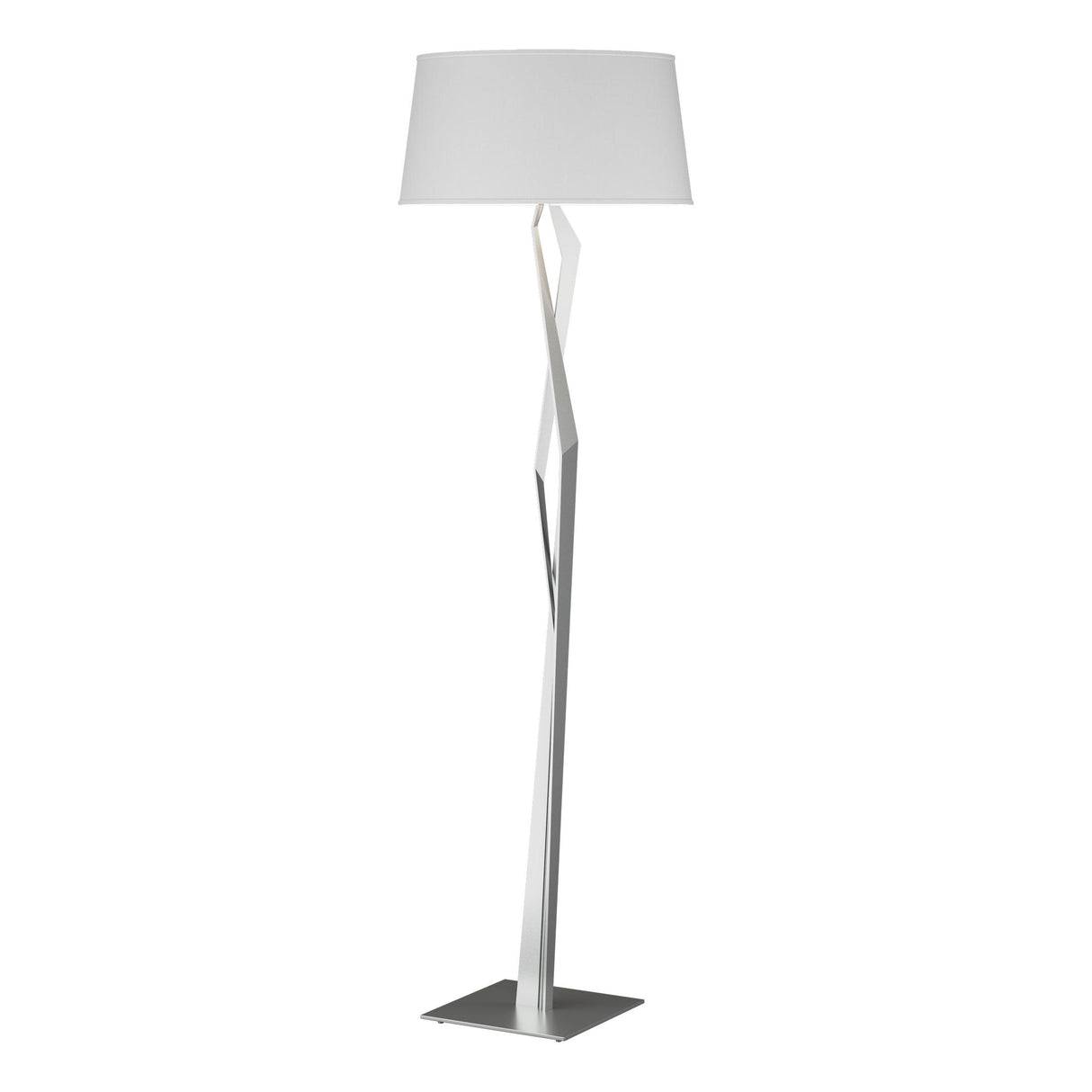 Hubbardton Forge 2012 Vintage Platinum Natural Anna Shade (SF) Facet Floor Lamp